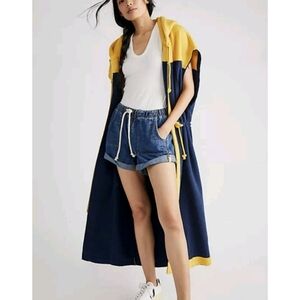 FREE PEOPLE We The Free Cool Cool Vest Maxi Hoodie